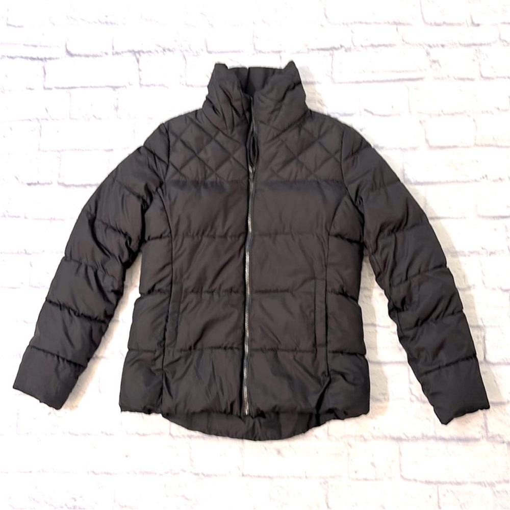 Old Navy Black Puffer Jacket Zip Front Puffer Coat Size XS